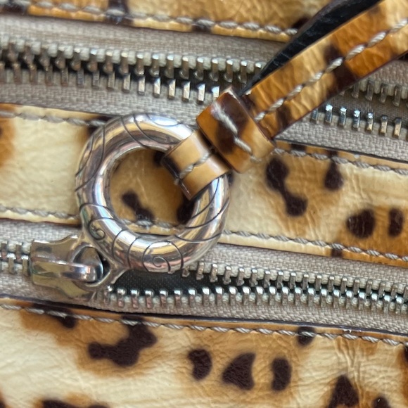 Rare & Retired - Brighton Zip Ocelot Leather Crossbody Bag - Picture 8 of 8
